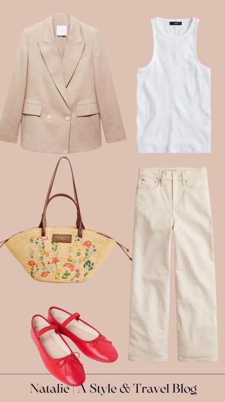 Four red shoes outfit ideas to wear right now and into summer. I love them with the linen pants but they’re also so cute with jeans! You could wear them with a midi linen skirt too 

#LTKStyleTip