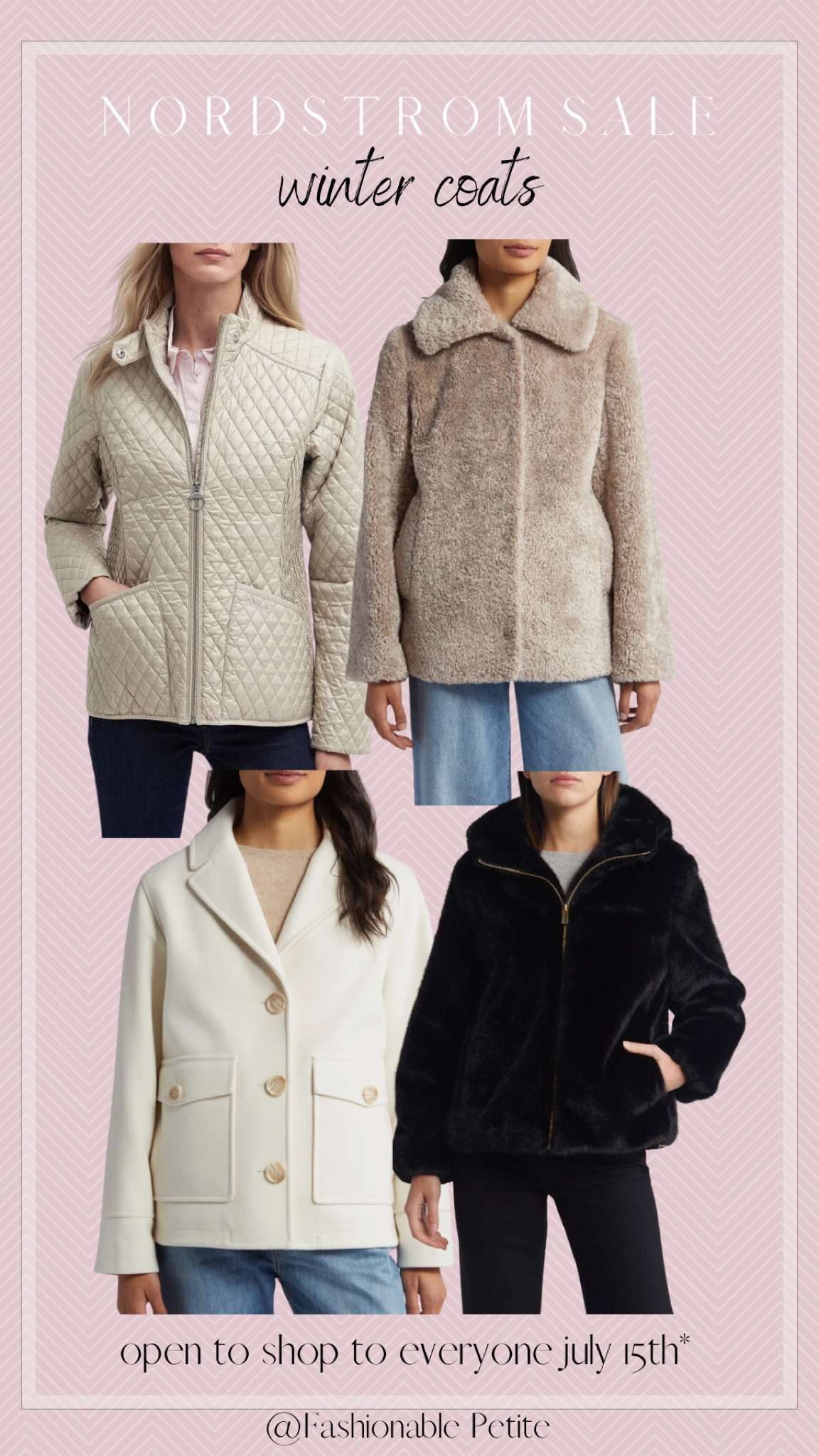Winter coats from the Nordstrom sale. I love faux fur coats when it’s cold out!

Nordstrom. Winter outfit. Faux fix coat. Quilted coat. Winter coat. 

#LTKxNSale