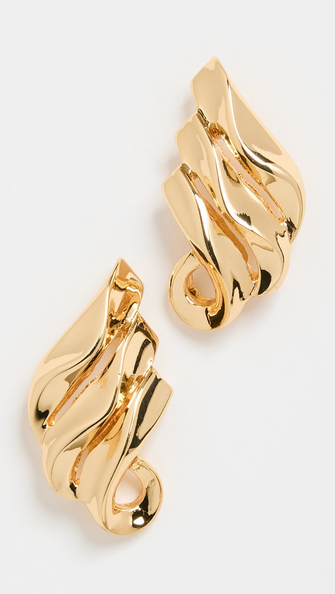 Polished Gold Swirl Post Earrings | Shopbop