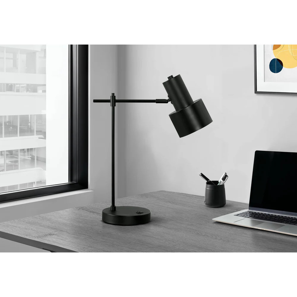 Blisstyle Lighting 21 Inchh Table Lamp Usb Port Included Black Metal Black Shade Modern Lighting Lighting and Lamps Black Metal one_size | TBLP90 | Lowe's