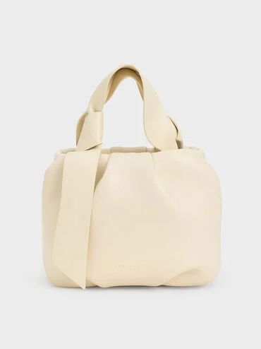 Toni Knotted Ruched Bag
 - Chalk | Charles & Keith UK