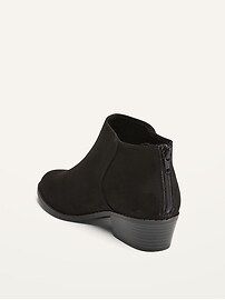 Faux-Suede Back Zipper Ankle Booties for Girls | Old Navy (US)