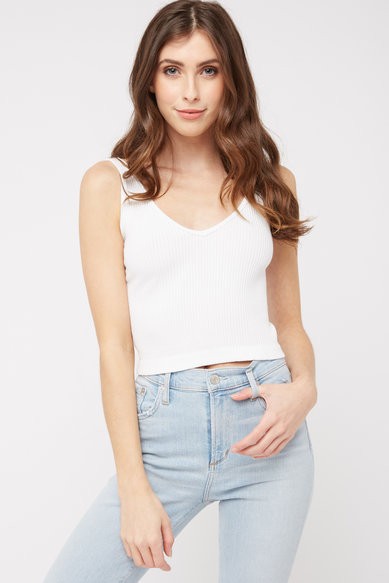 Solid Ribbed Brami Top | South Moon Under