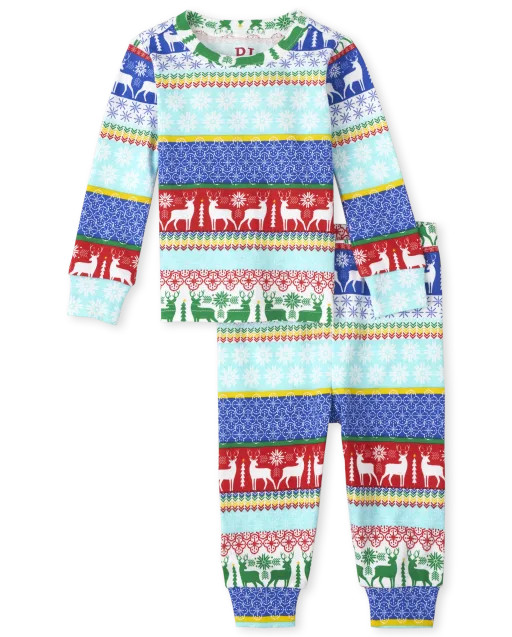 Unisex Baby And Toddler Matching Family Christmas Long Sleeve Fairisle Print Snug Fit Cotton Paja... | The Children's Place
