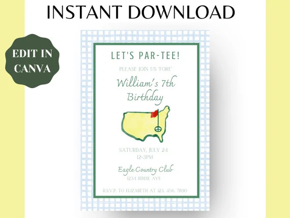 Editable Masters Party Birthday Invitation Template  Digital - Etsy | Etsy (US)