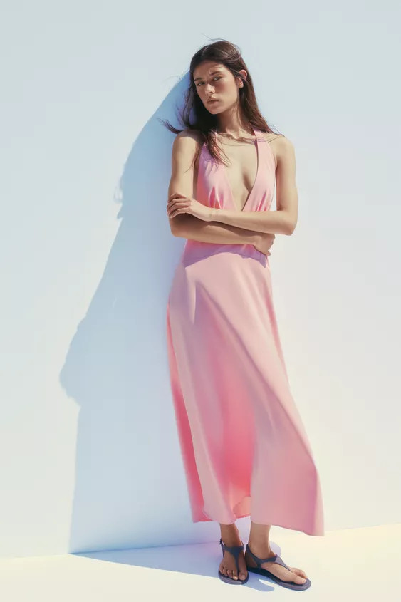 HALTER MIDI DRESS | Zara UK