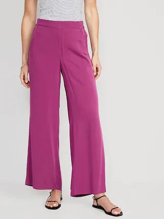 High-Waisted Playa Soft-Spun Wide-Leg Pants for Women | Old Navy (US)