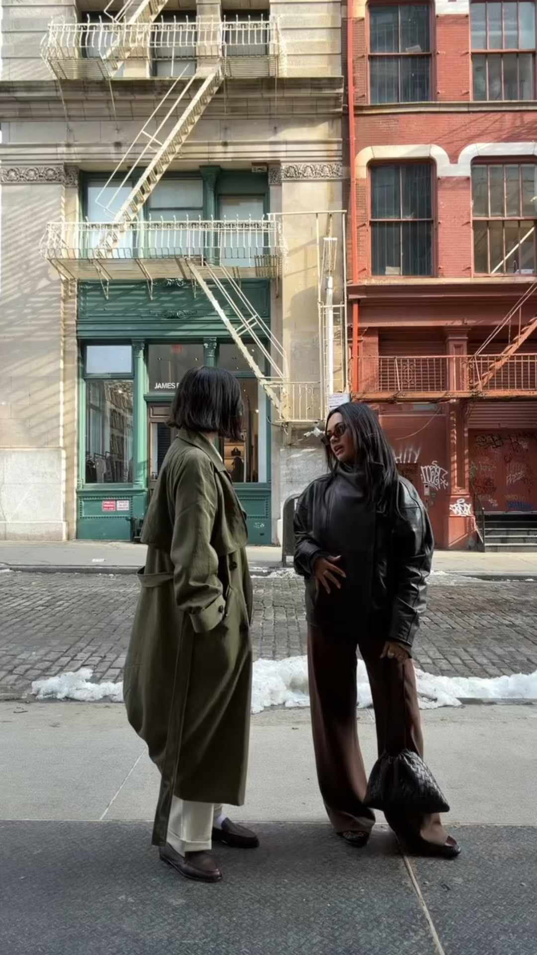 winter in nyc ootd | eaves brown leather jacket, Clyque the label pants , brown loafers 

#LTKdayinmylife #LTKvlog #LTKootd