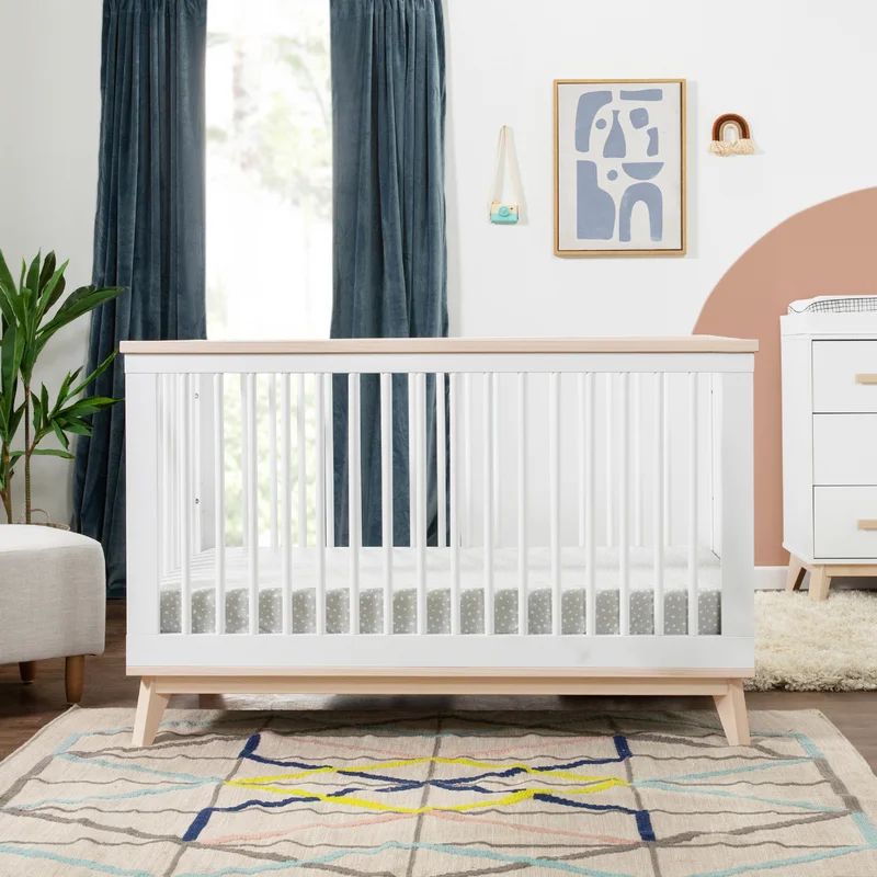 White/Washed Natural Scoot 3-in-1 Convertible Crib (Part number: M5801WWN) | Wayfair North America