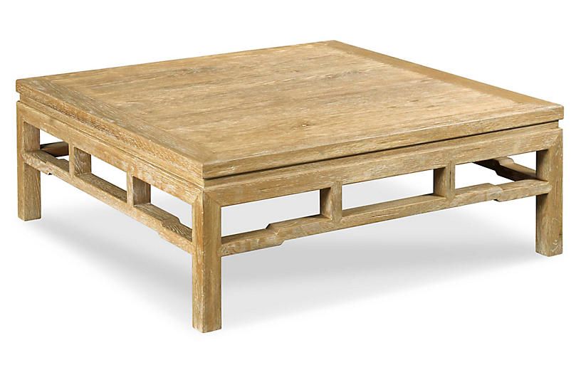 Modern Ming Coffee Table, Limewash | One Kings Lane