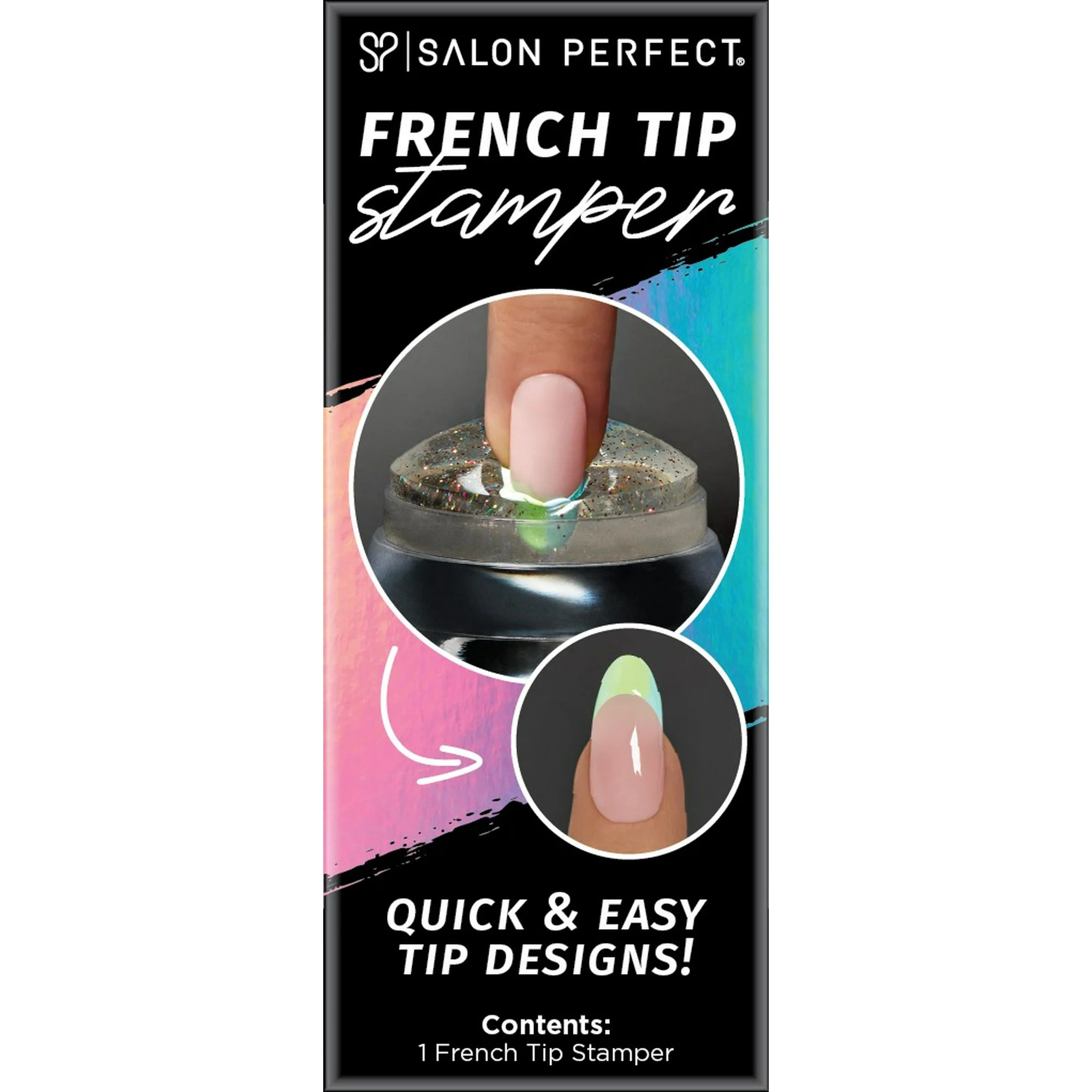 Salon Perfect French Nail Polish Stamper, DIY French In Seconds, 1 Stamper | Walmart (US)