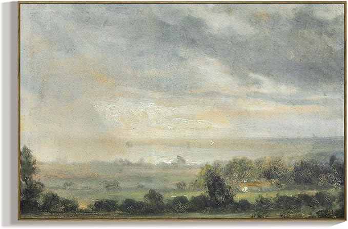 RaphelArt Framed Large Canvas Wall Art Home Decor,Morning of The Country Vintage Decor,Cottagecor... | Amazon (US)