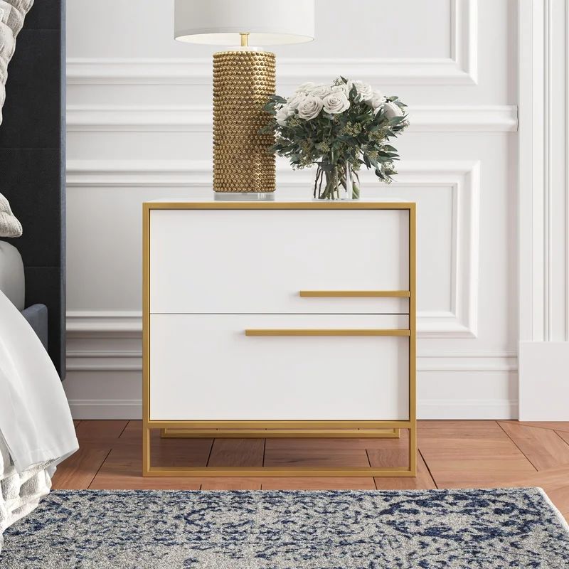 Searfoss 19.7'' Tall 2 - Drawer Nightstand | Wayfair North America