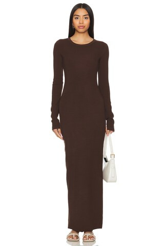 COTTON CITIZEN X Revolve Verona Crewneck Maxi Dress in Chocolate from Revolve.com | Revolve Clothing (Global)