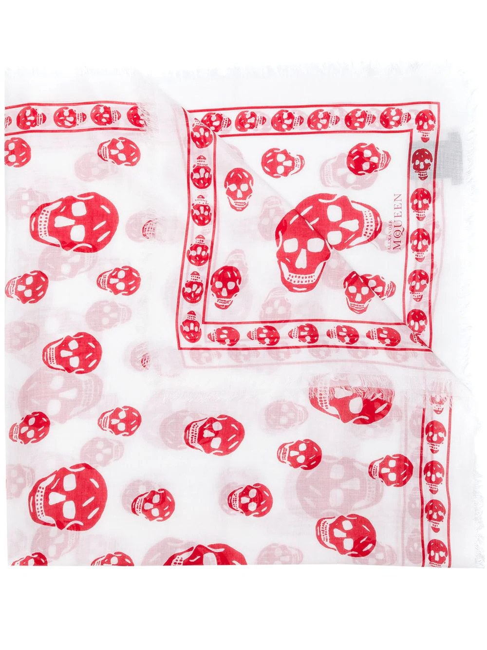 Alexander McQueen skull print scarf - White | Farfetch Global