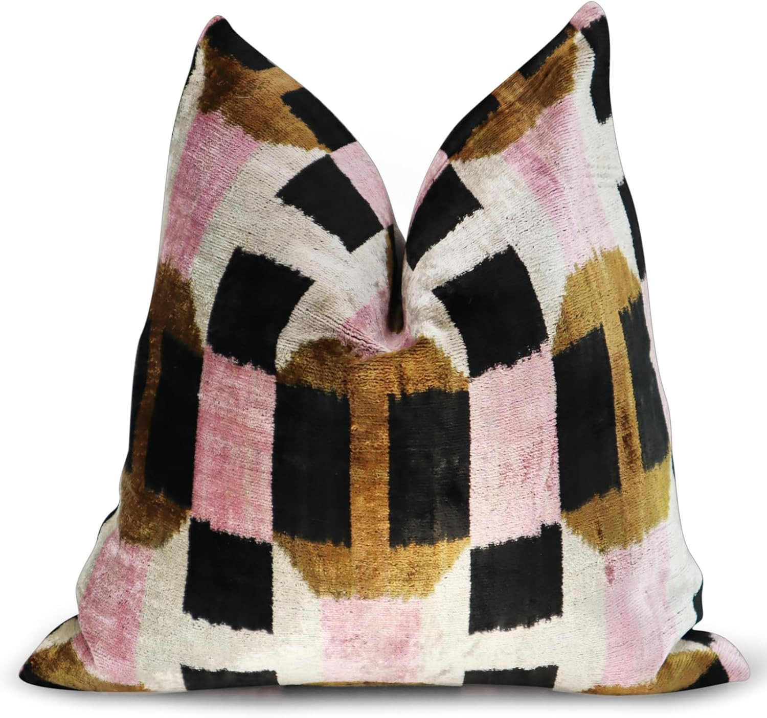 CANVELLO Pink Brown Handmade Exquisite Down Pillow Throw Cushion: Feather Pillows Elegance & Art ... | Amazon (US)