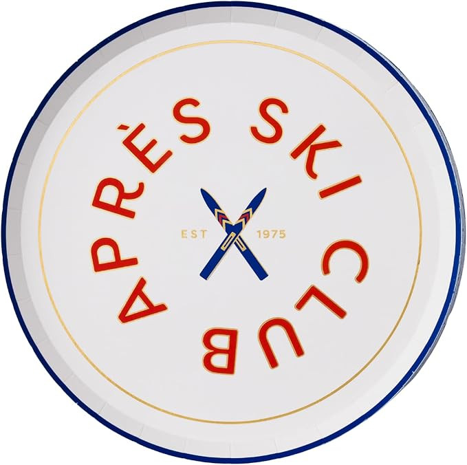 Bonjour Fête Après Ski Small Plates | Disposable Appetizer Plates for Winter Parties, Ski Lodge... | Amazon (US)