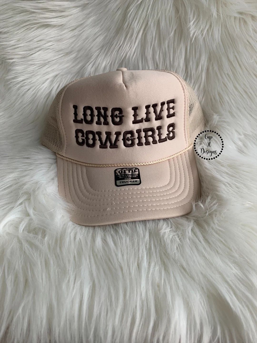 Embroidery Long Live Cowgirls Hat  Tan Hat - Etsy | Etsy (US)