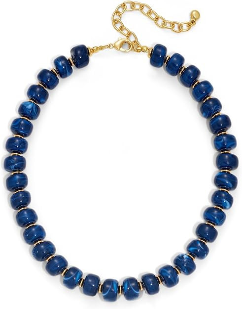 Beaded necklace for Women Boho Bead Gemstone Chunky Necklace Big Bead Necklace Fashion Trendy Sum... | Amazon (US)
