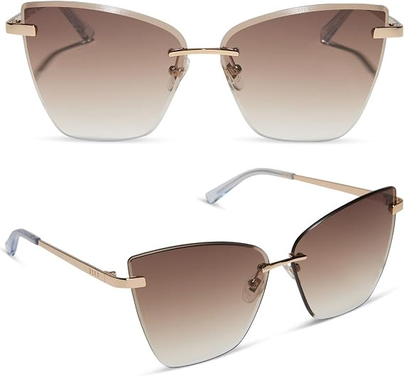 DIFF Becky V Designer Oversized Cat Eye Sunglasses for Women UV400 | Amazon (US)