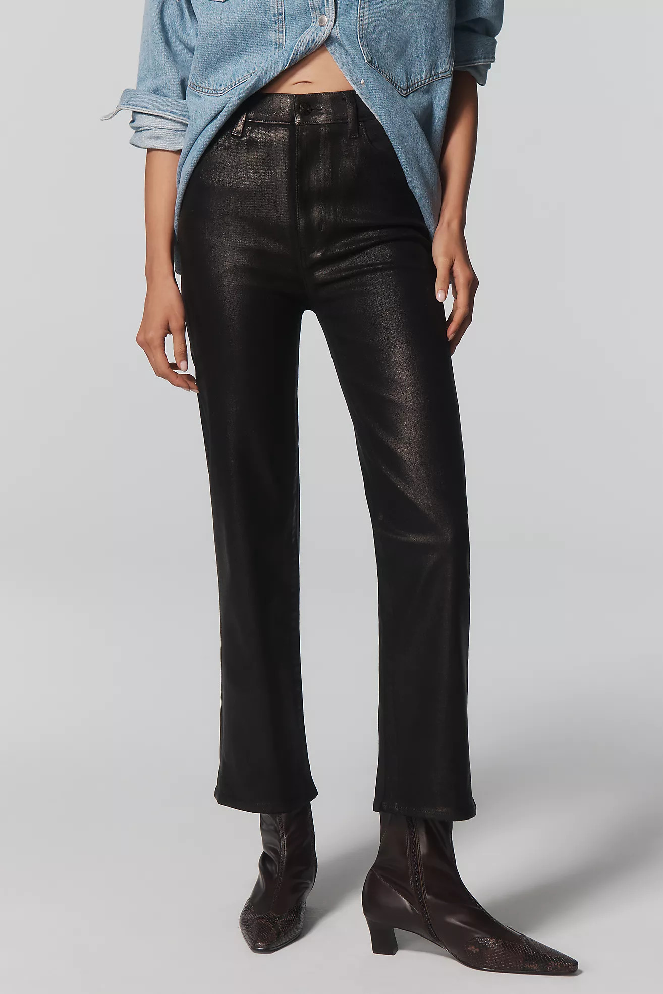 FRAME Le Sleek High-Rise Straight-Leg Jeans | Anthropologie (US)