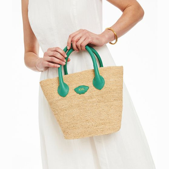 Mia Italian Raffia Handbag | Mark and Graham