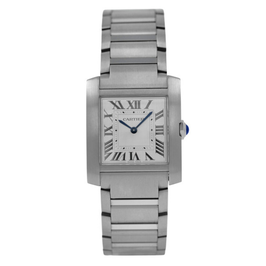Pre-owned Cartier Tank Francaise Quartz Silver Dial Ladies Watch WSTA0074 | Jomashop.com & JomaDeals.com