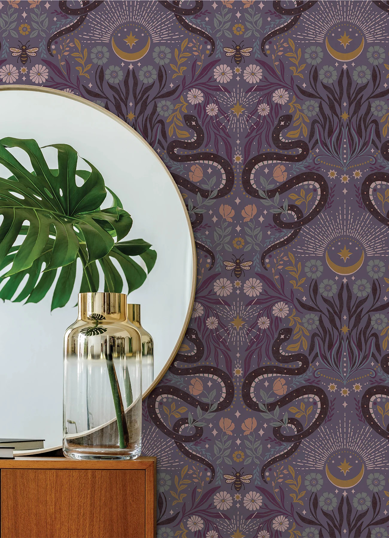 Mystic Serpent Peel and Stick Wallpaper | Wayfair North America