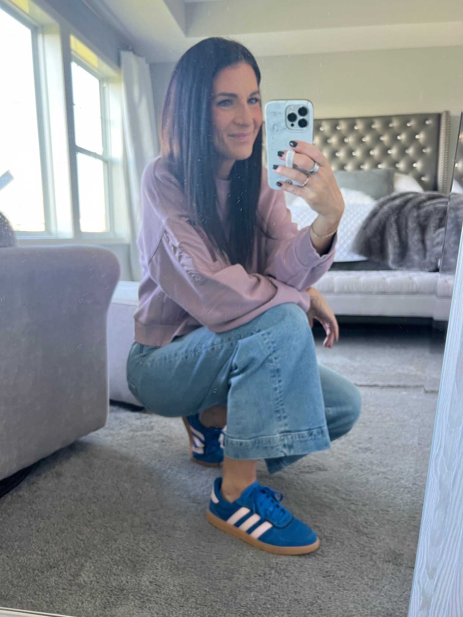 Love these bright blue adidas! Found them on sale and they come in lots of color options. Super fun for school colors, sports team colors or just a pop of color in your outfit! 

#LTKSaleAlert #LTKFallSale #LTKShoeCrush