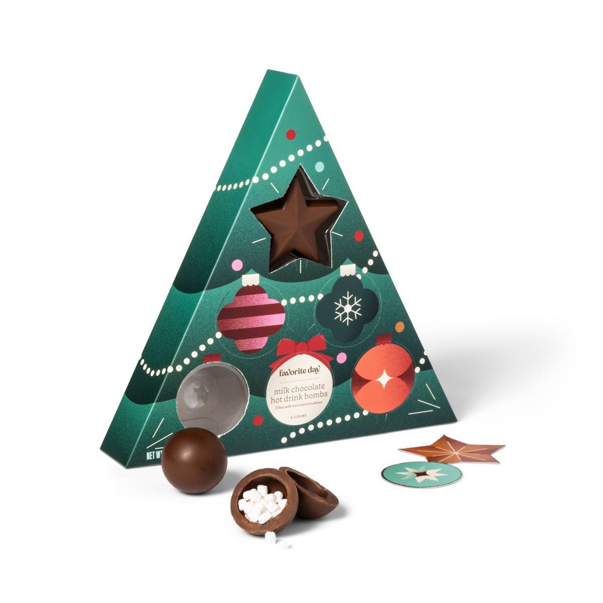 Holiday Hot Cocoa Bomb Advent Triangle - 5.5oz/6ct - Favorite Day™ | Target