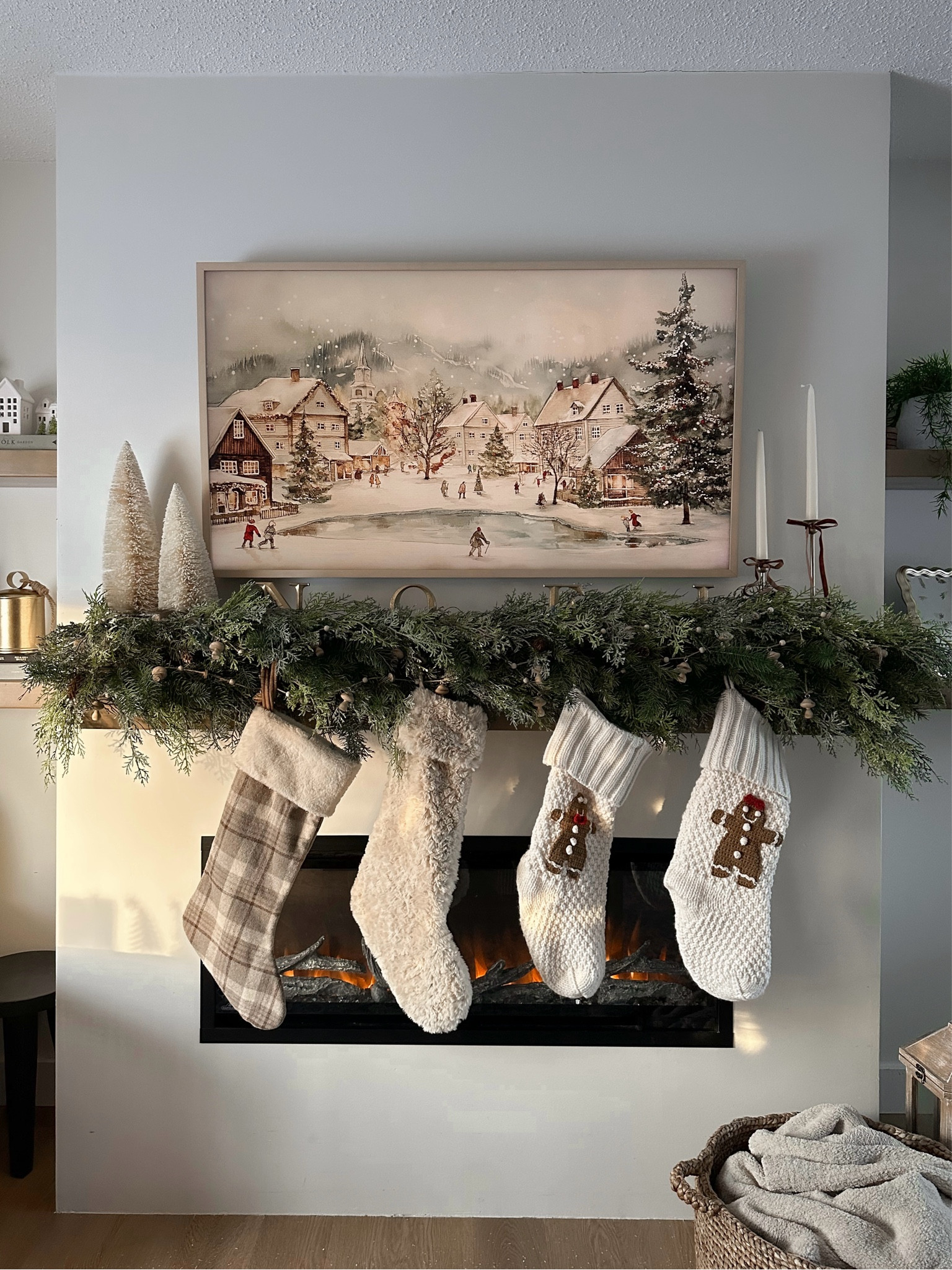 Simple holiday mantel styling 

#LTKfamily #LTKcanada #LTKwinter
