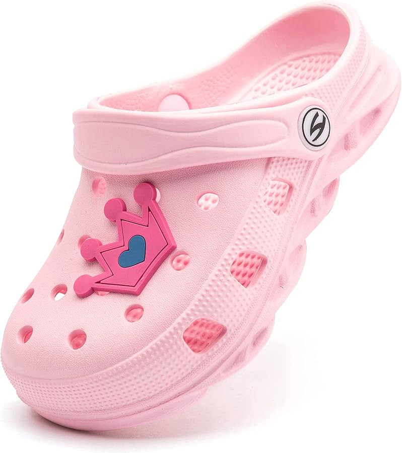 WOUEOI Kid's Girls Boys Clogs Garden Shoes Cartoon Slides Sandals Beach Slipper Children | Amazon (US)