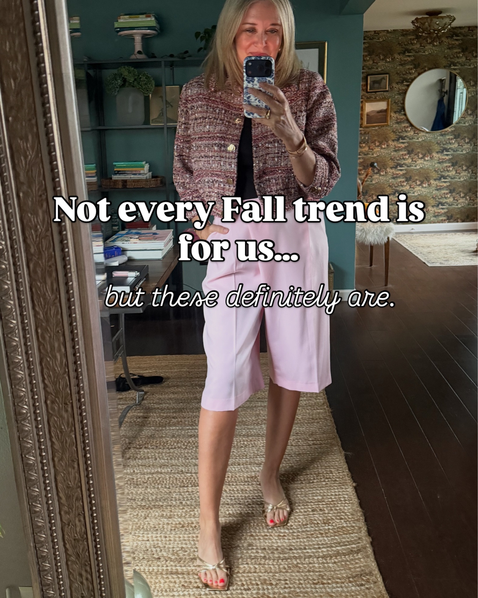 Not every Fall trend is for us, but these are all some I actually love! 🤎🍁

Comment SHOP for links to the things I’ve found! 

#falltrends #fallstyle #over50