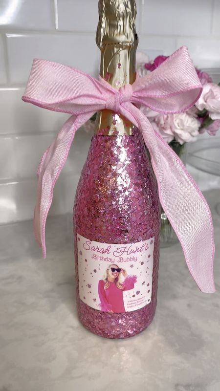 DIY pink glitter bottle ✨💕 Creative birthday gift and so fun! Custom label makes it even more special🩷

#LTKVideo