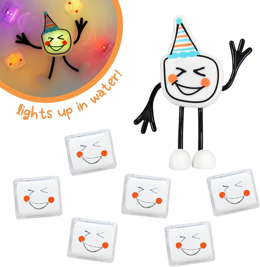 Glo Pals Party Pal Water-Activated Bath Toy with 6 Reusable Light-Up Cubes for Sensory Play | Amazon (US)