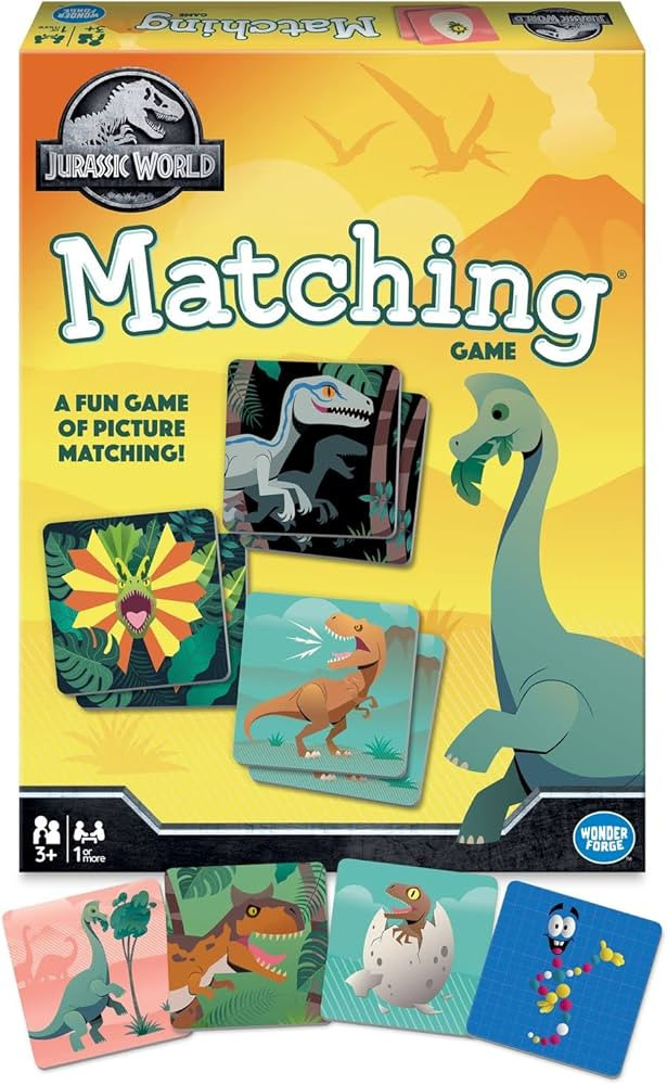 Wonder Forge Jurassic World Matching Game | Exciting Memory Enhancer | Engaging Game for Kids and... | Amazon (US)