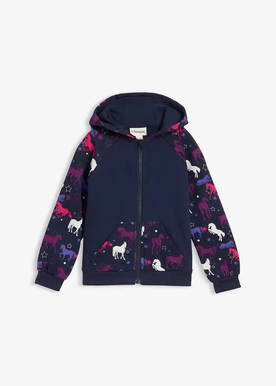 Kapuzen-Sweatjacke aus reiner Baumwolle | Bonprix DE