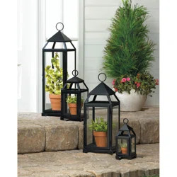 Contemporary Glass and Iron Lantern | Wayfair North America
