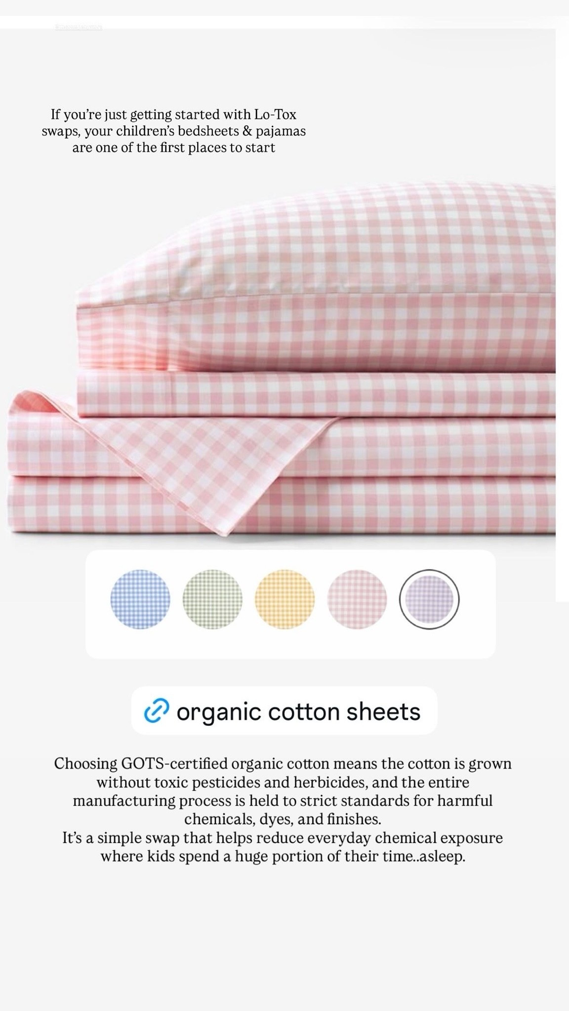 Lo-Tox sheets!