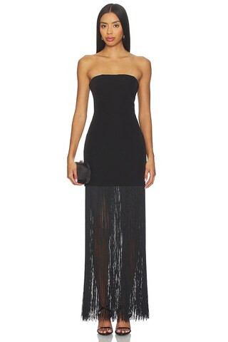 Marissa Fringe Dress in Black | Revolve Clothing (Global)