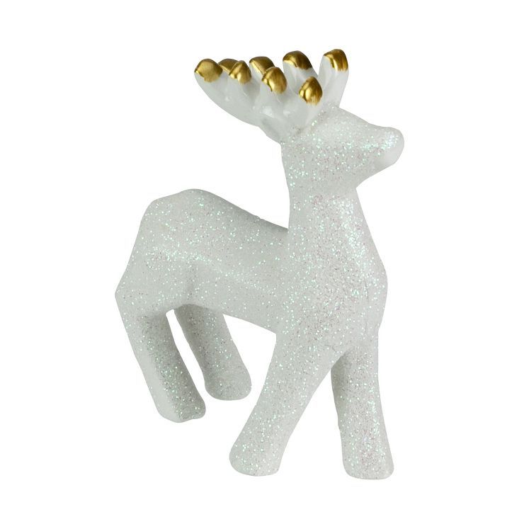 Northlight 4.25" Glittery White Ceramic Reindeer Christmas Figure | Target