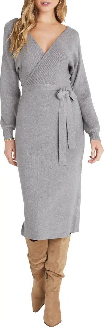 Drape Long Sleeve Wrap Sweater Dress | Nordstrom