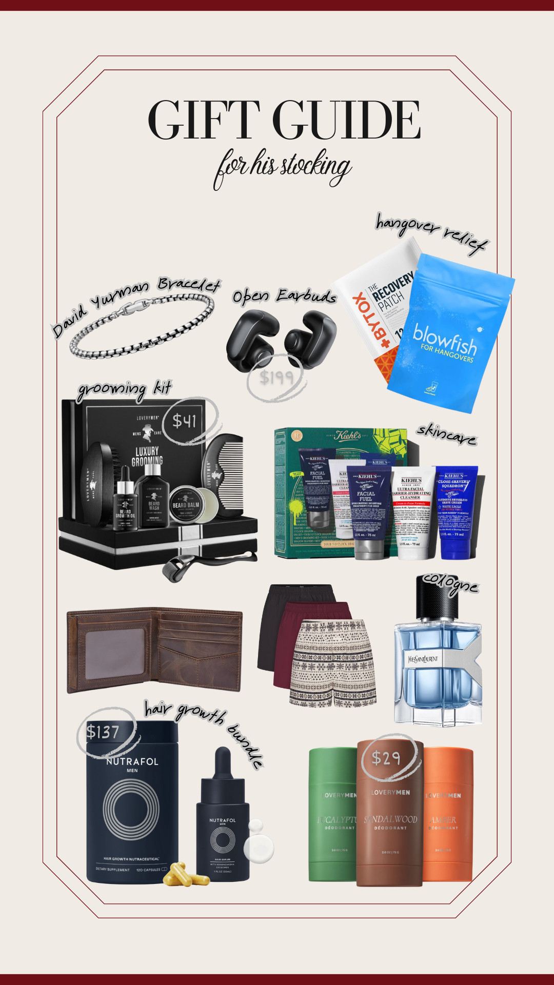 Stocking stuffer ideas for him 🎄
Small gifts that actually get used — grooming, everyday essentials, and a few elevated extras.
Perfect for filling his stocking with practical wins instead of filler.
men’s gifts • stocking stuffers for him • holiday gift ideas • under $150 

 

#LTKGiftGuide #LTKHoliday #LTKMens