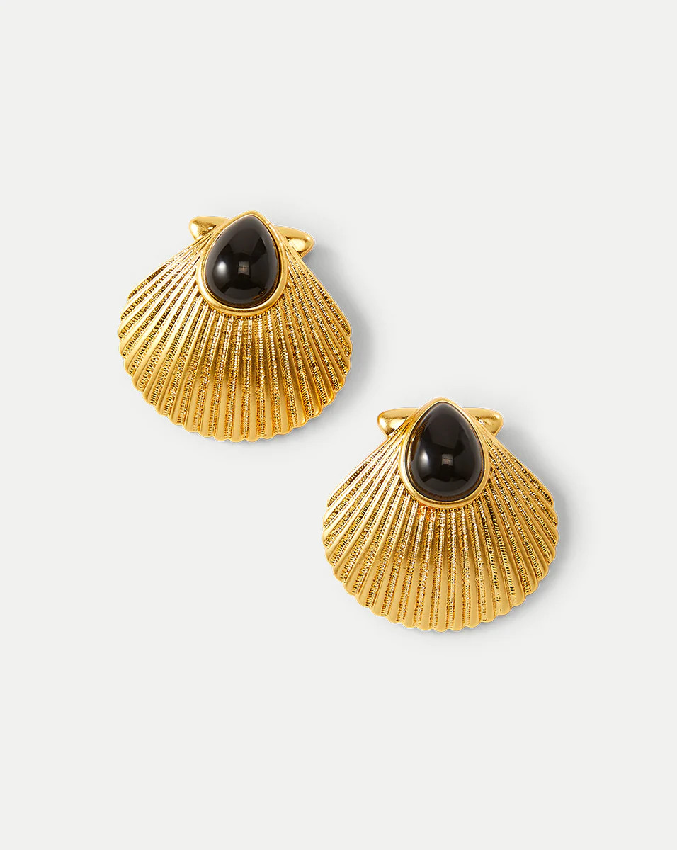 Shell Gold Earrings | Veronica Beard