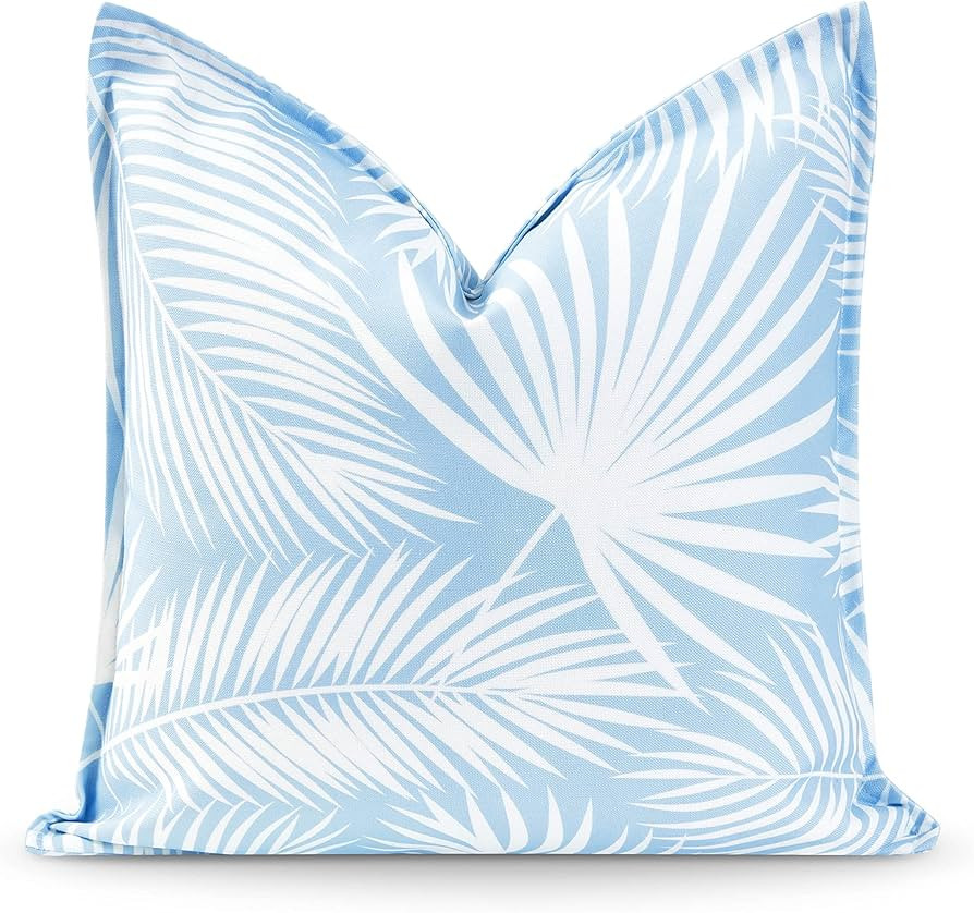 Hofdeco Premium Coastal Hampton Style Patio Indoor Outdoor Pillow Cover Only, 20"x20" Water Resis... | Amazon (US)