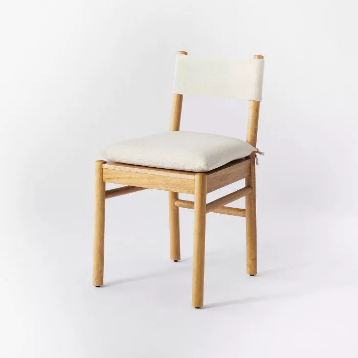Emery Wood Dining Chair with Upholstered Seat and Sling Back Natural - Threshold™ designed with... | Target