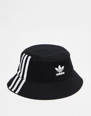 adidas Originals three stripe bucket hat in brown | ASOS (Global)