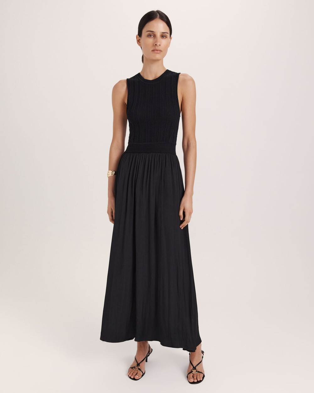 SABA - Lillian Mixed Media Maxi Dress - Dresses (black) Lillian Mixed Media Maxi Dress | THE ICONIC (AU & NZ)