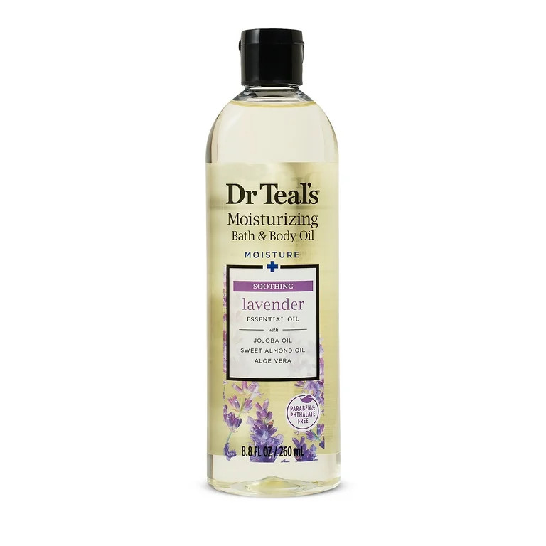 Dr Teal's Bath and Body Oil, Moisture + Soothing with Lavender Essential Oil, 8.8 fl oz. - Walmar... | Walmart (US)