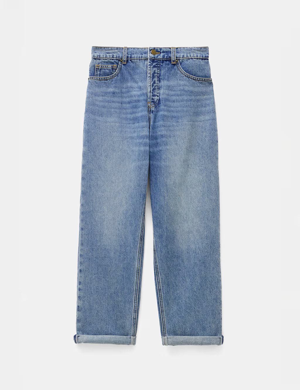 Boyfriend Mid Rise Cropped Turn Up Jeans | Marks & Spencer (UK)